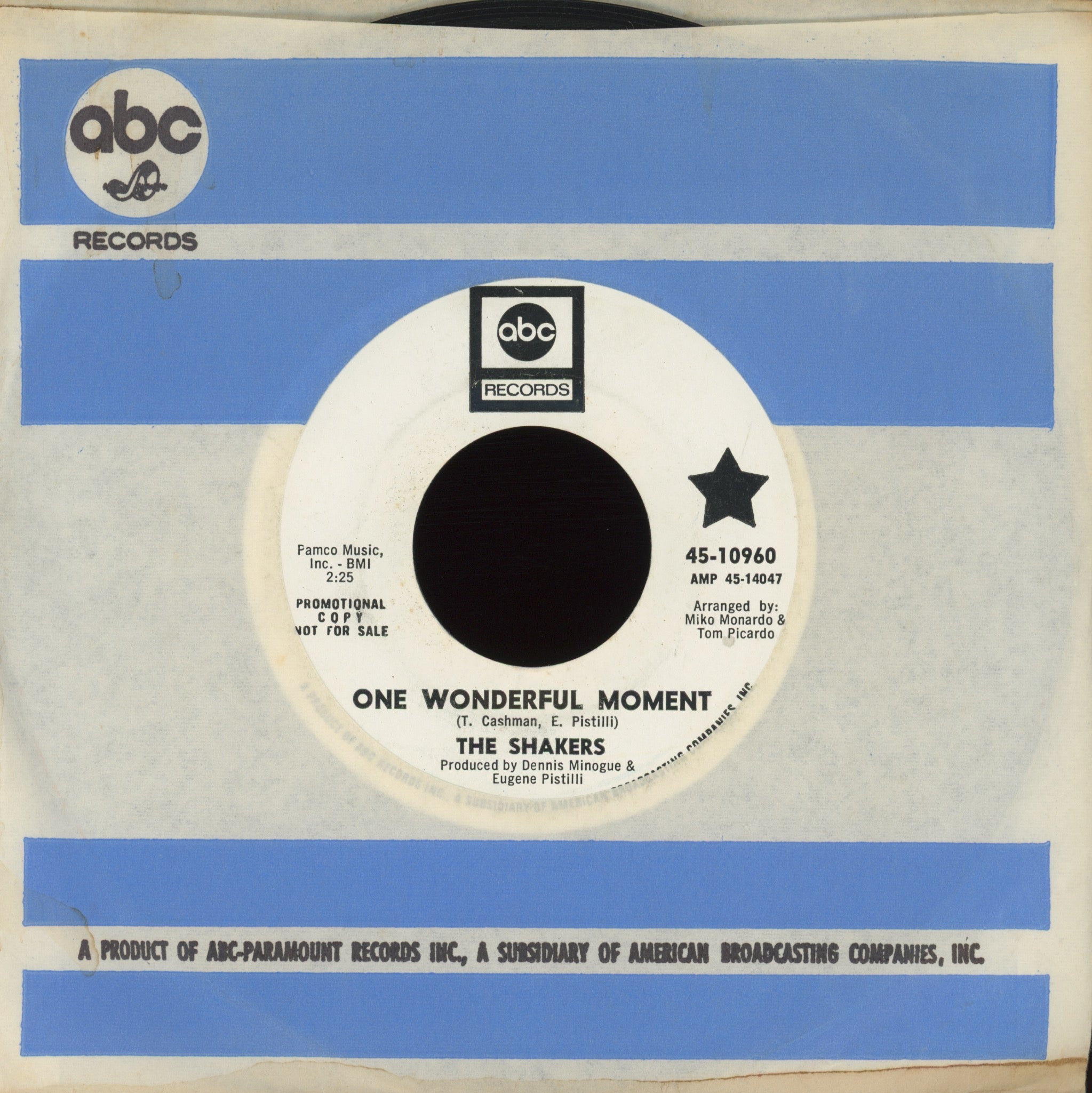 The Shakers - One Wonderful Moment on ABC Promo Northern Soul 45