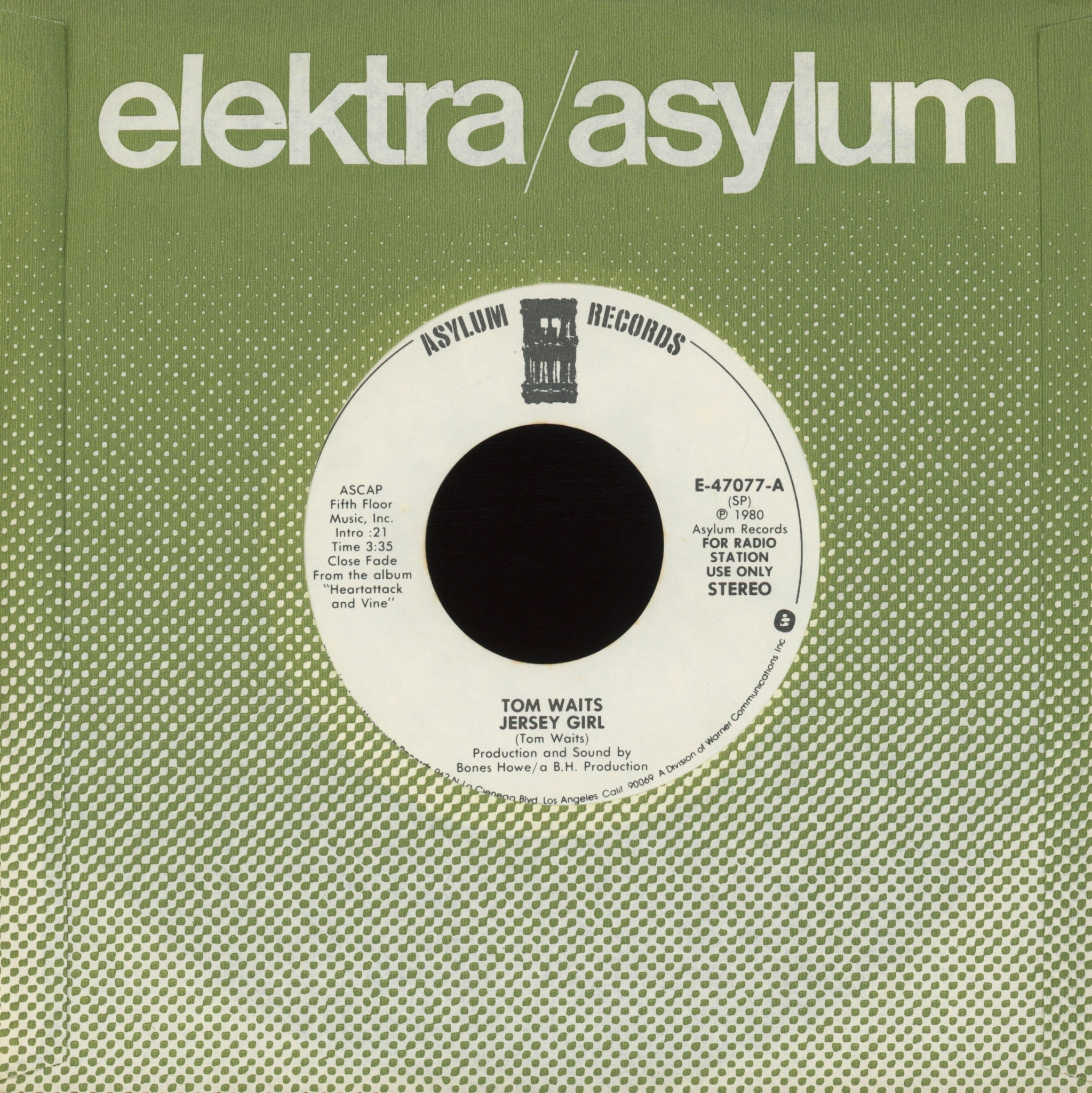 Tom Waits - Jersey Girl on Asylum Promo Rock 45