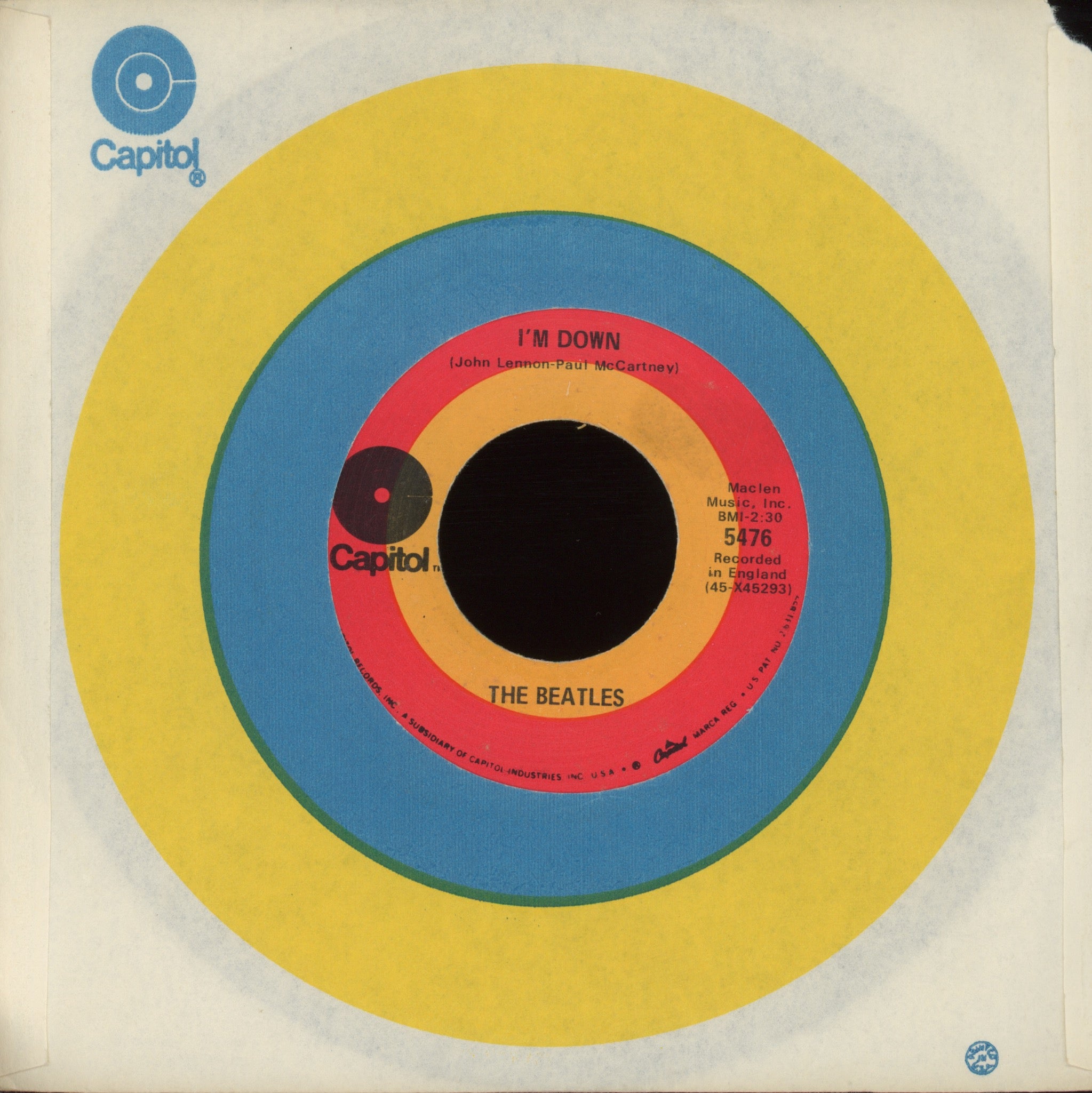 The Beatles - Help! on Capitol Target Logo 45