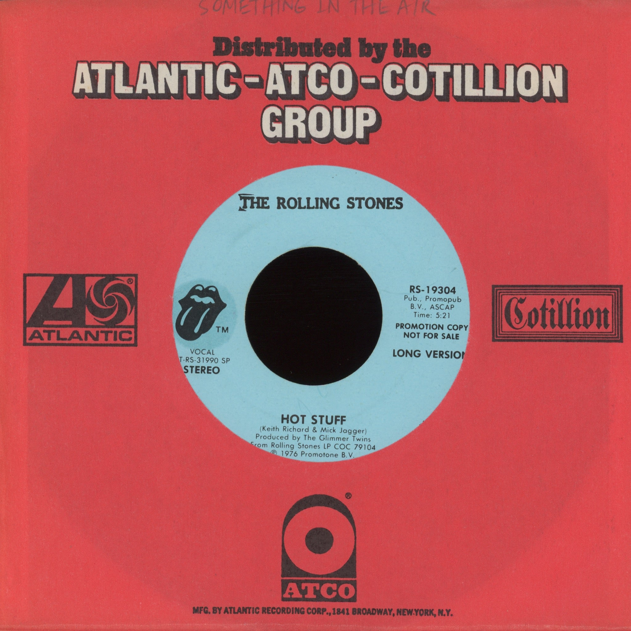The Rolling Stones - Hot Stuff on Rolling Stones Records Promo 45 The Rolling Stones - Hot Stuff on Rolling Stones Records Promo 45