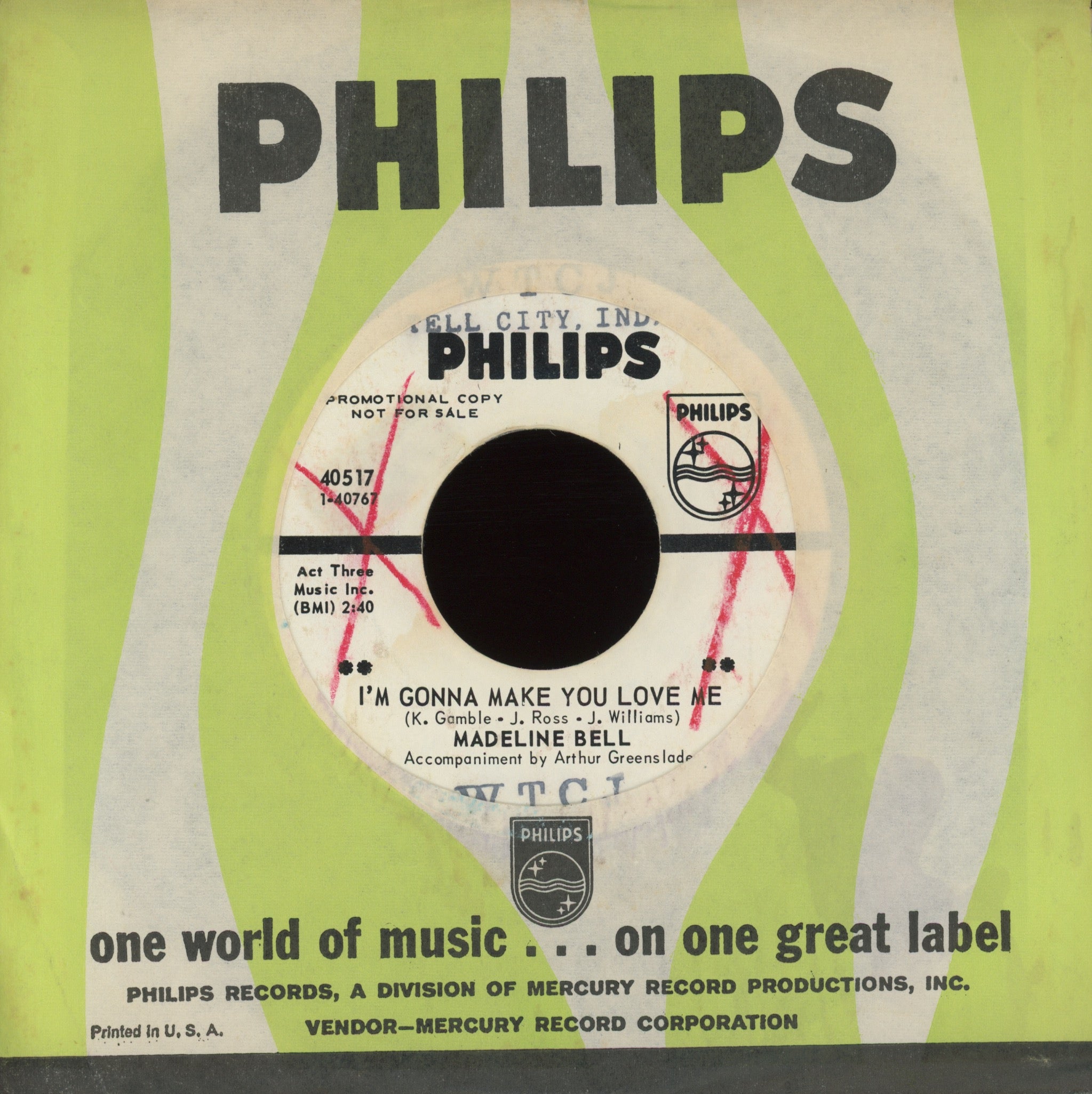 Madeline Bell - Picture Me Gone on Philips Promo Northern Soul 45