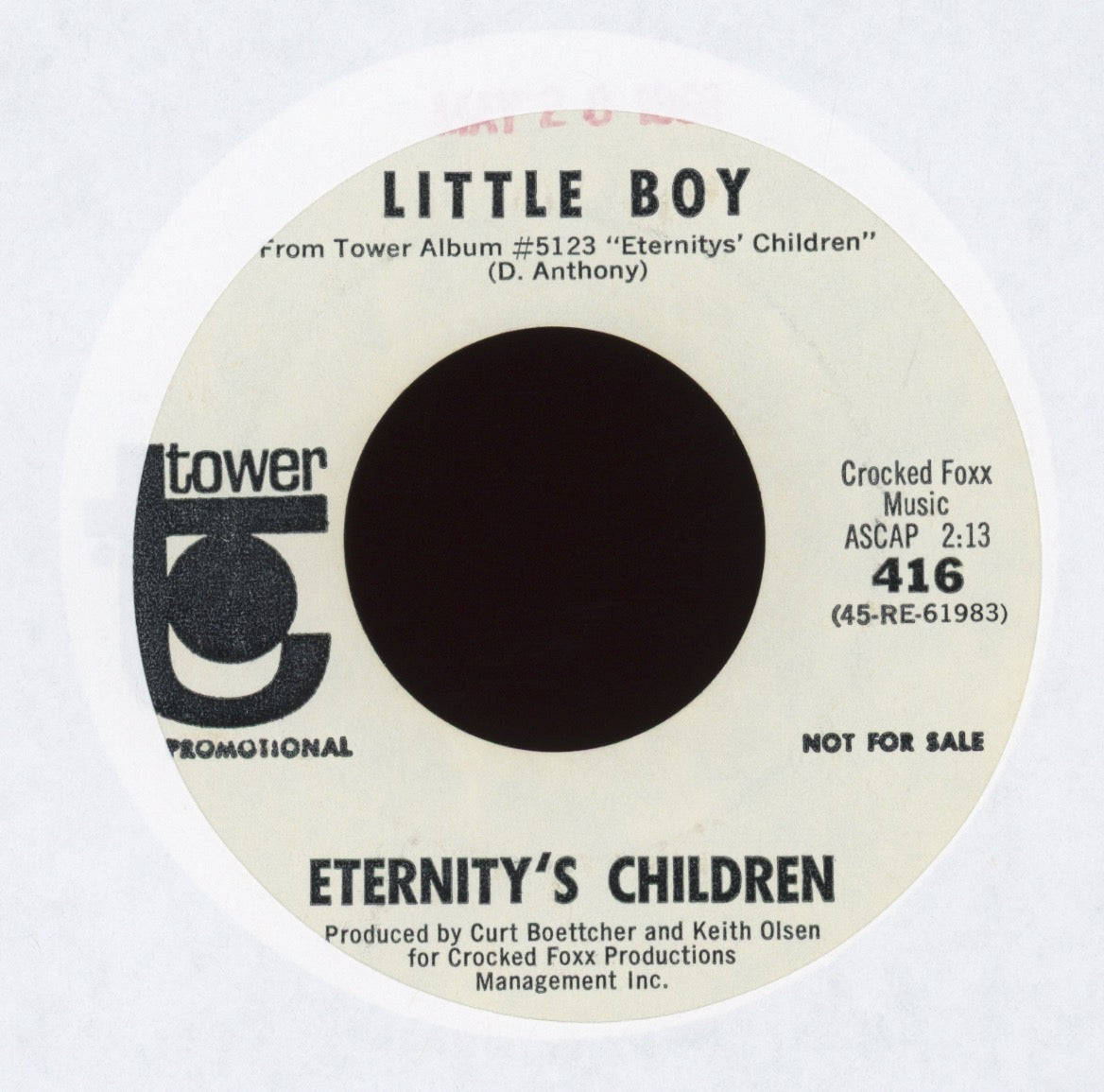 Eternity's Children - Mrs. Bluebird on Tower Promo Pop Psych 45