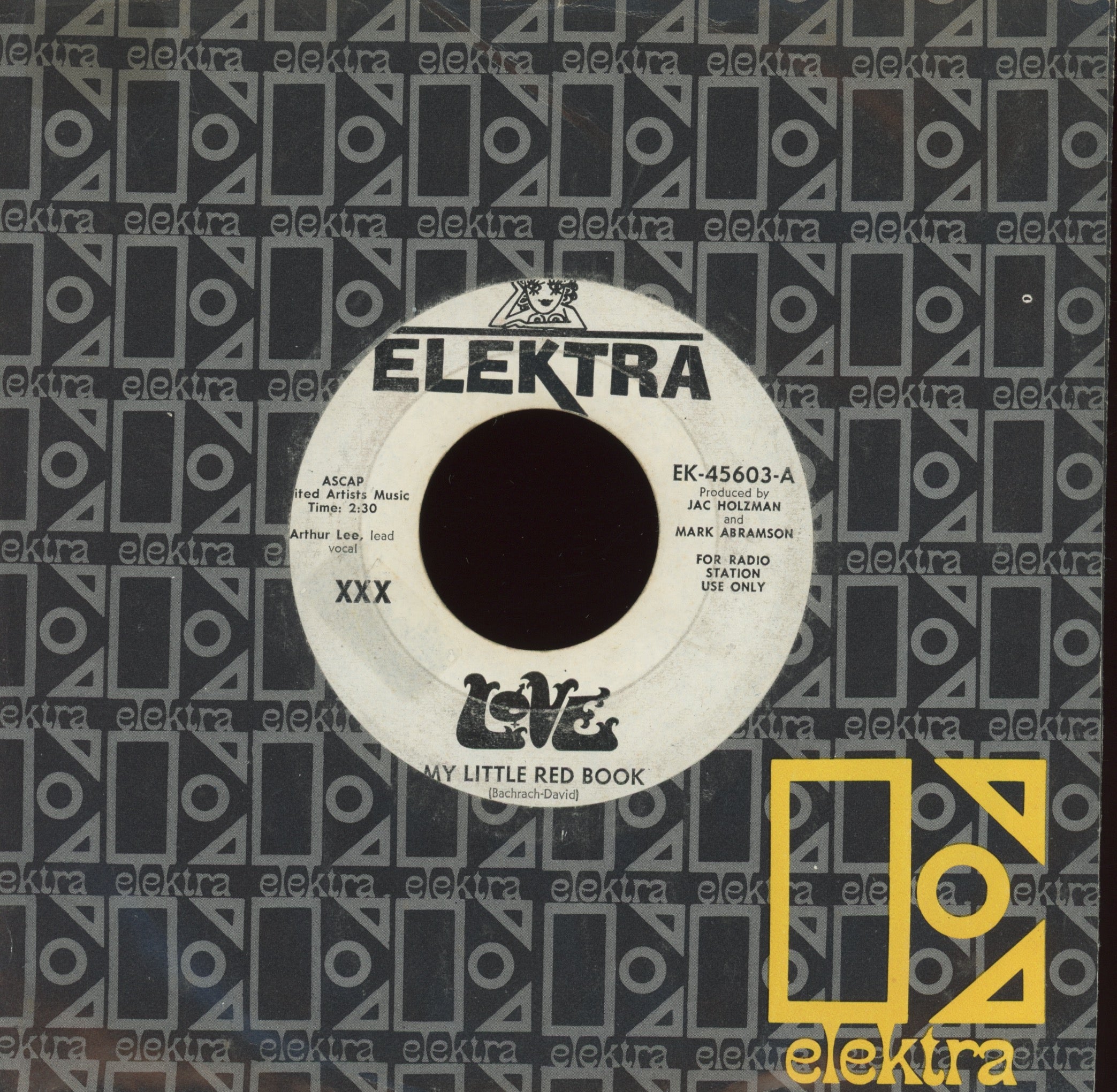 Love - My Little Red Book on Elektra Promo Garage Rock 45