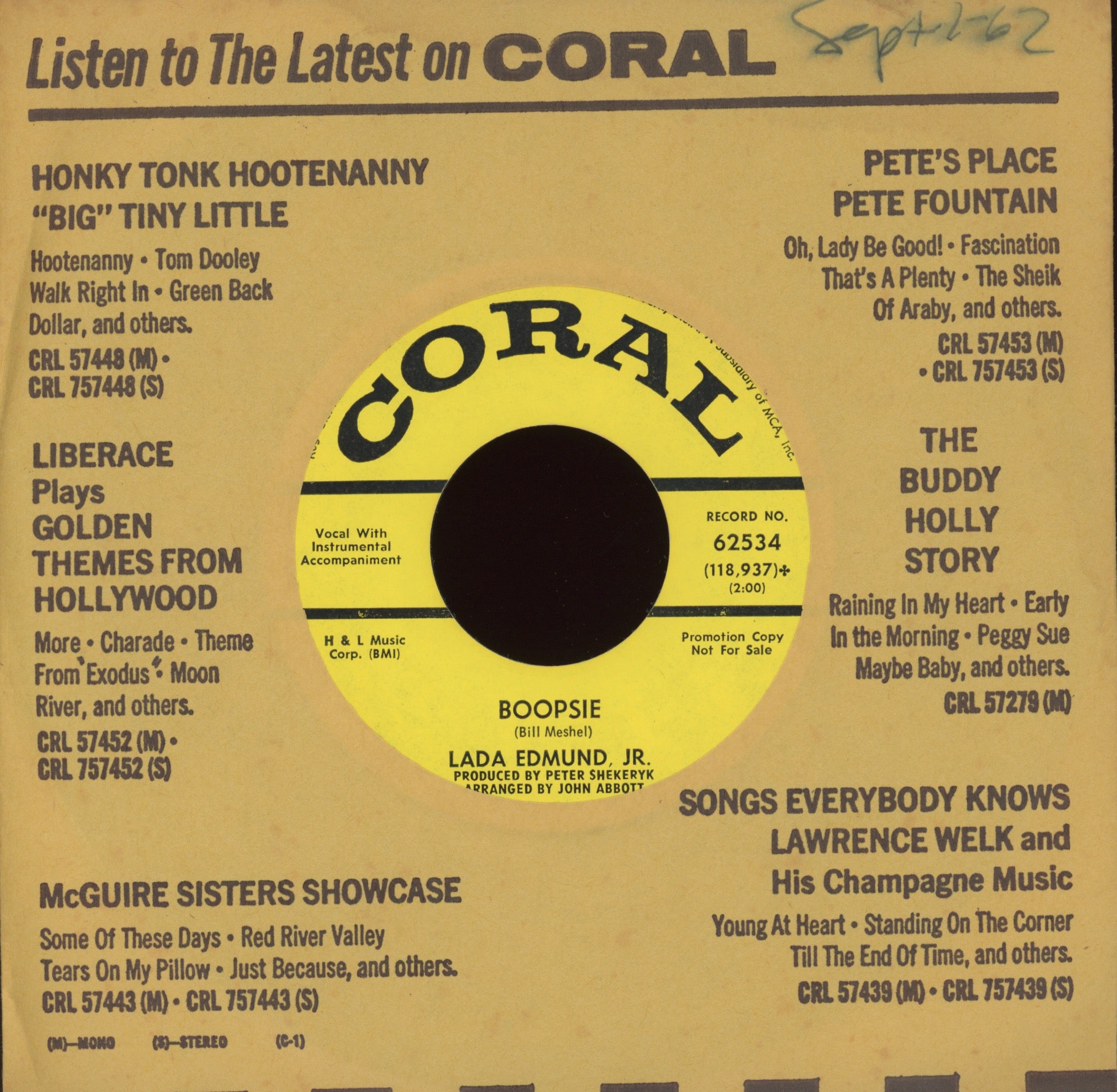 Lada Edmund Jr. - Trouble (Is His Middle Name) on Coral Promo Mod Garage 45