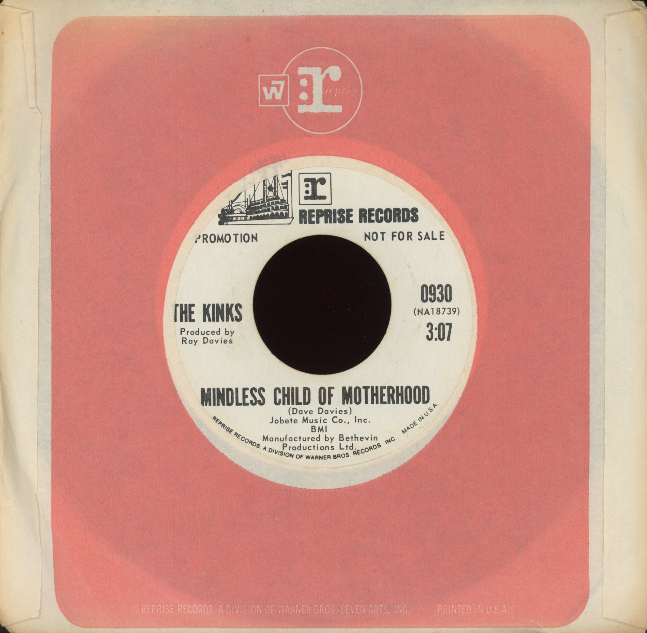 The Kinks - Lola on Reprise Promo Rock 45