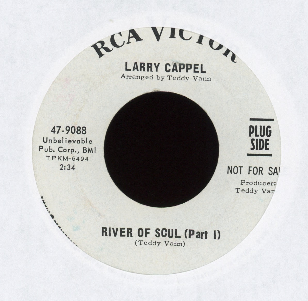Larry Cappel - River Of Soul (Part I) on RCA Promo Deep Soul 45