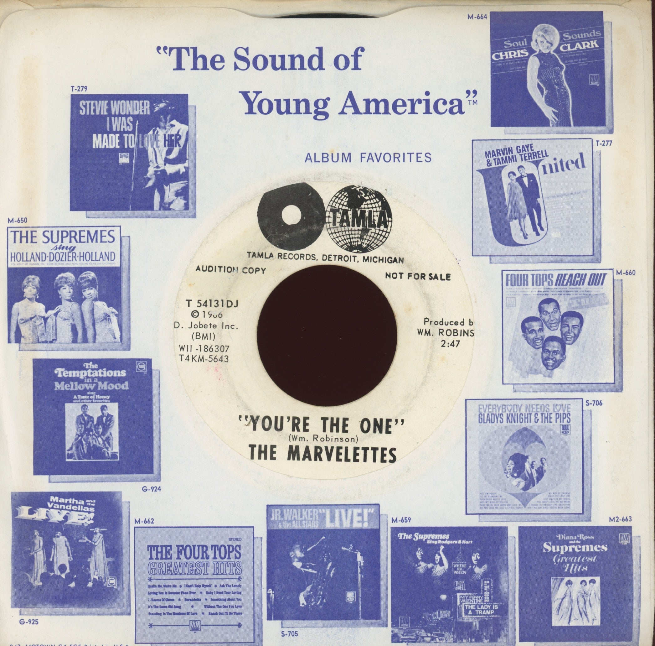 The Marvelettes - You're The One on Tamla Promo Northern Soul 45