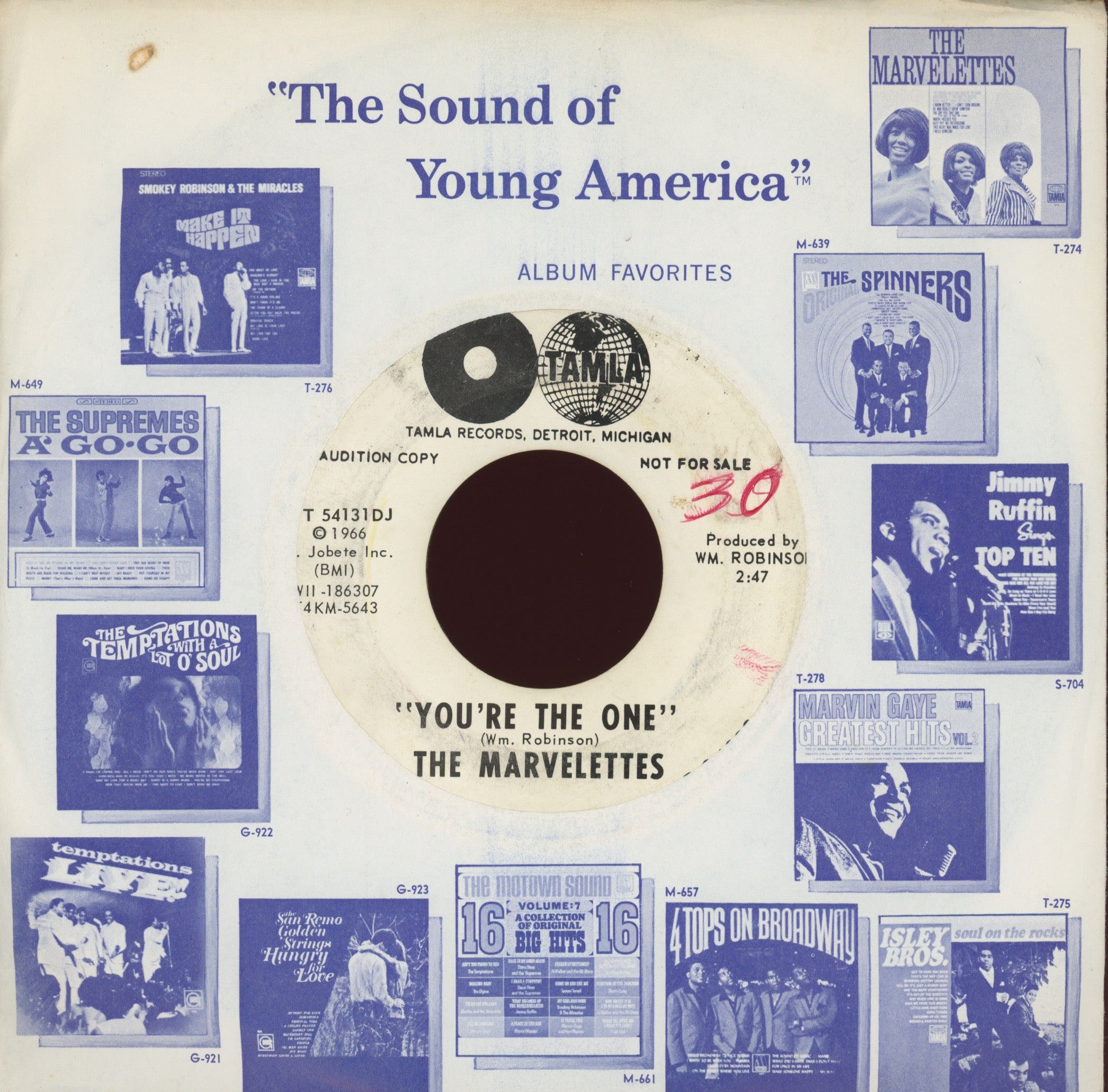 The Marvelettes - You're The One on Tamla Promo Northern Soul 45
