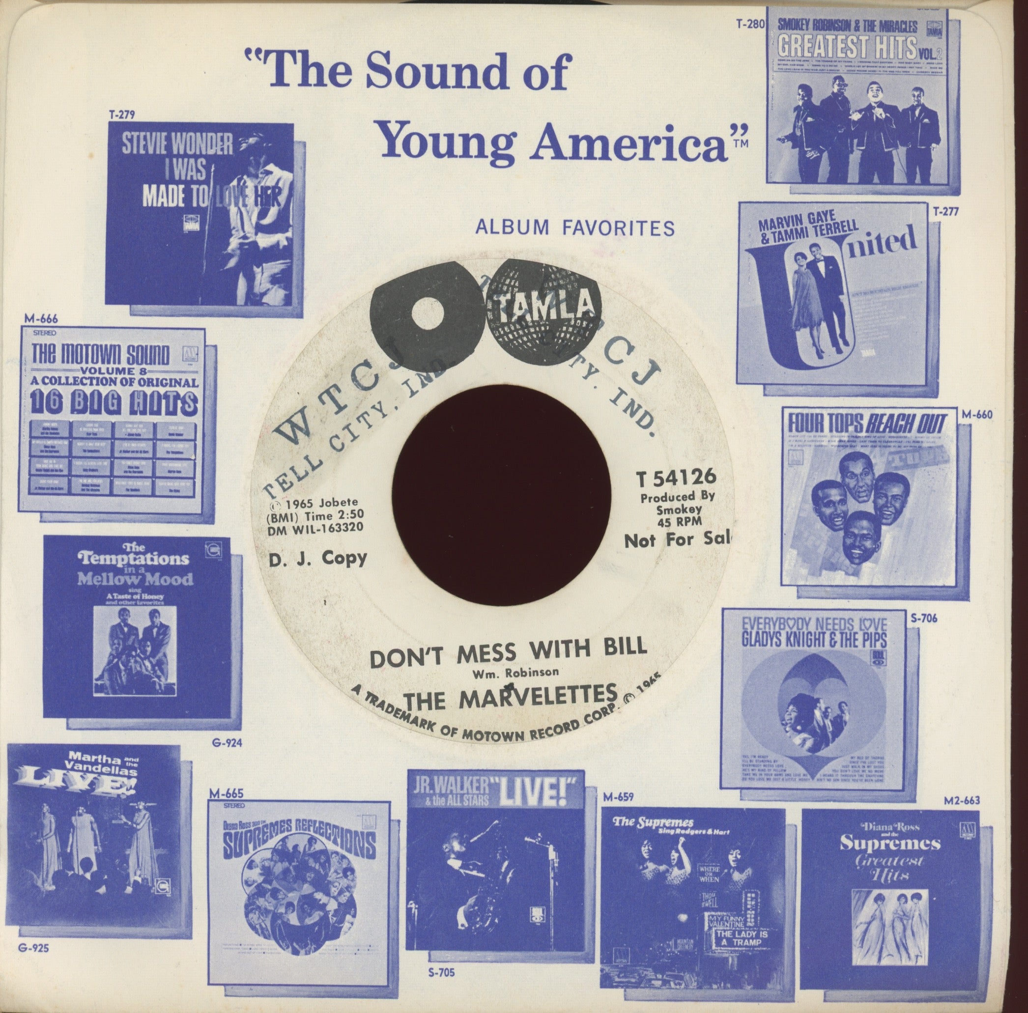 The Marvelettes - Don't Mess With Bill on Tamla Promo Northern Soul 45