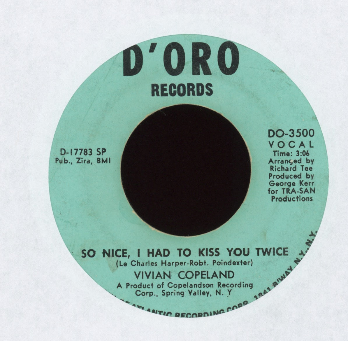 Vivian Copeland - He Knows My Key (Is Always In The Mailbox) on D'Oro Northern Soul 45