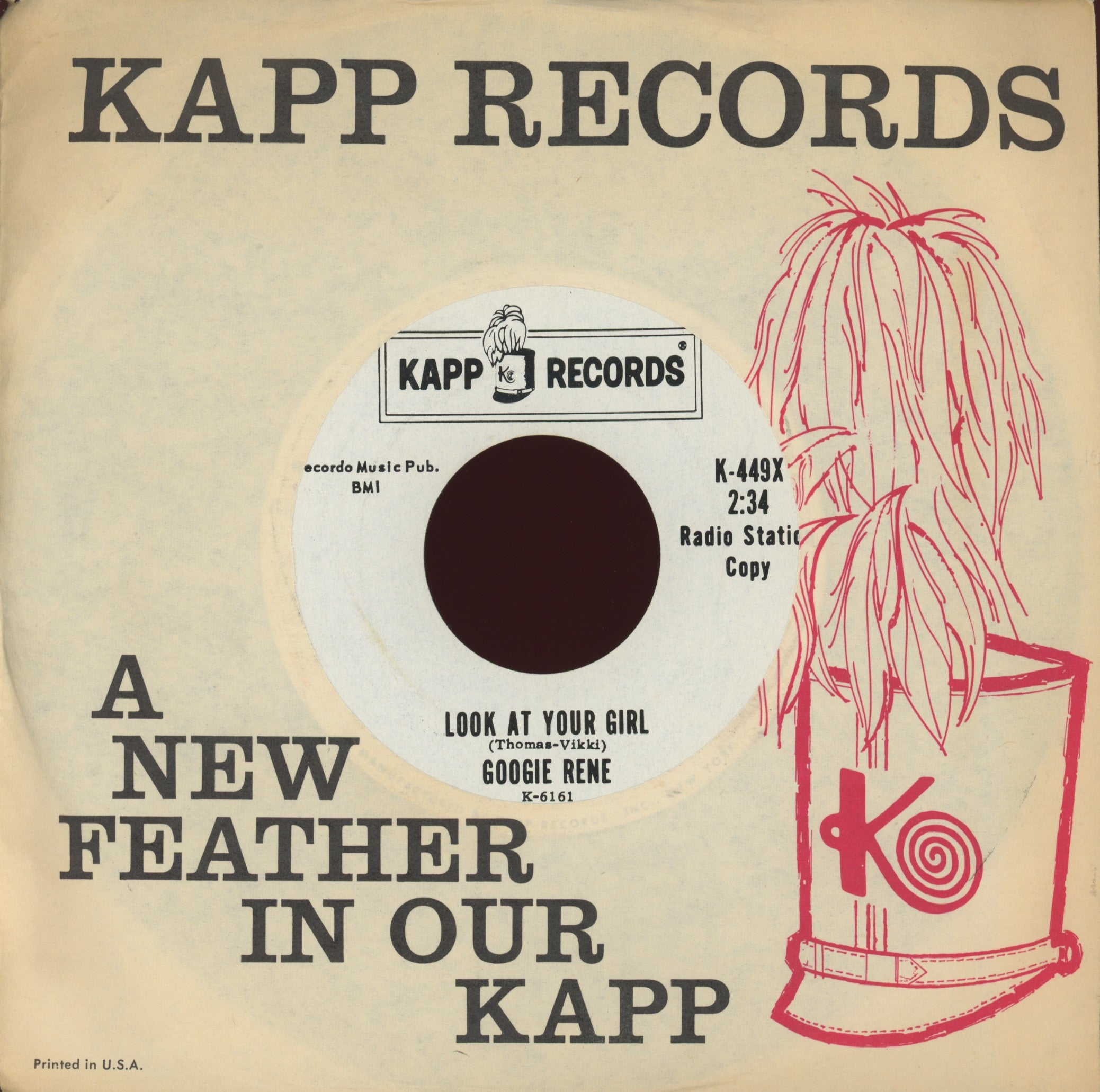 Googie Rene - Look At Your Girl on Kapp Promo R&B Mod Soul 45