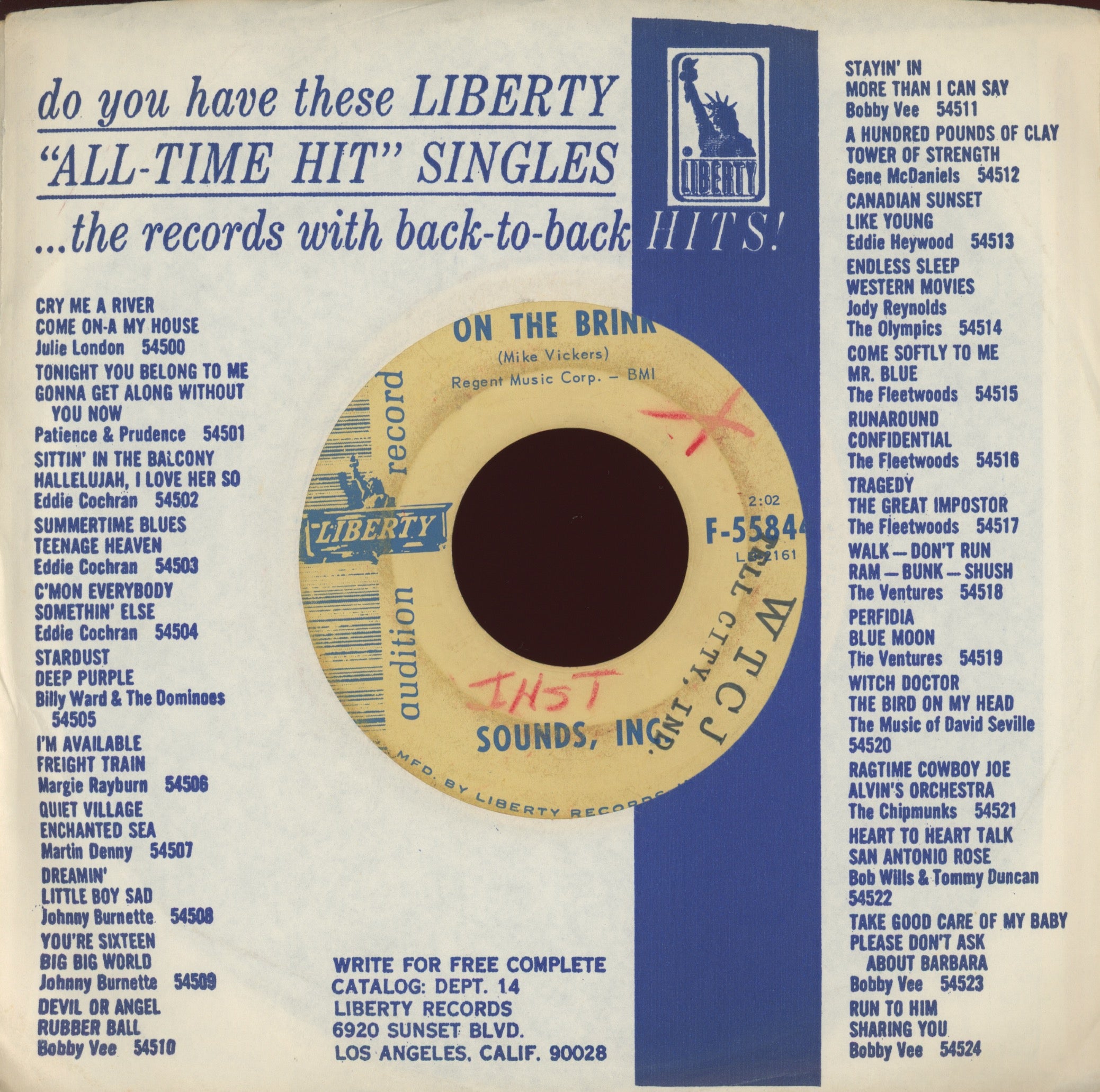 Sounds Incorporated - I Am Comin' Through on Liberty Promo Mod Soul 45