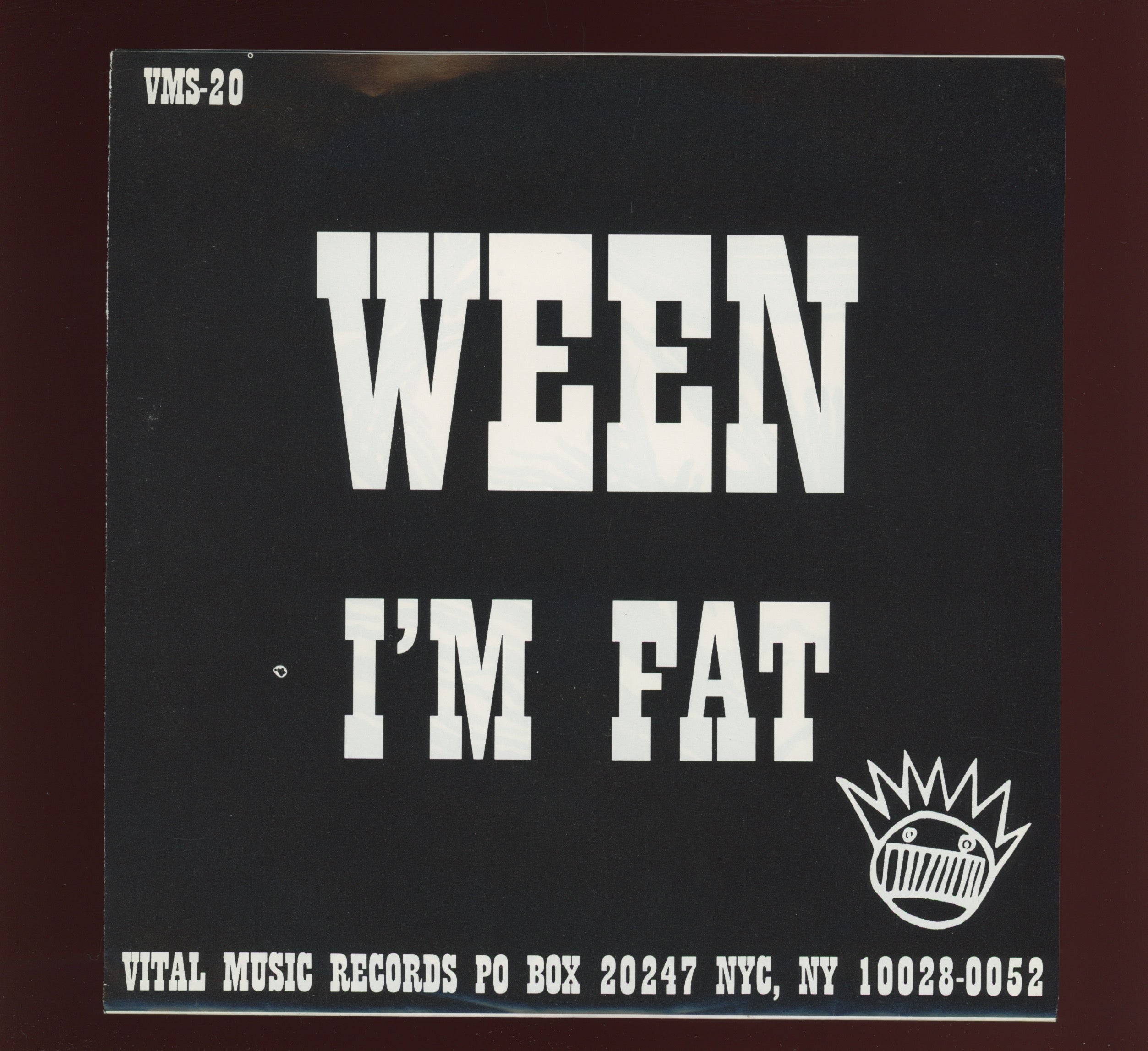 Ween - I'm Fat on Vital Music Clear Vinyl 45 With Picture Sleeve