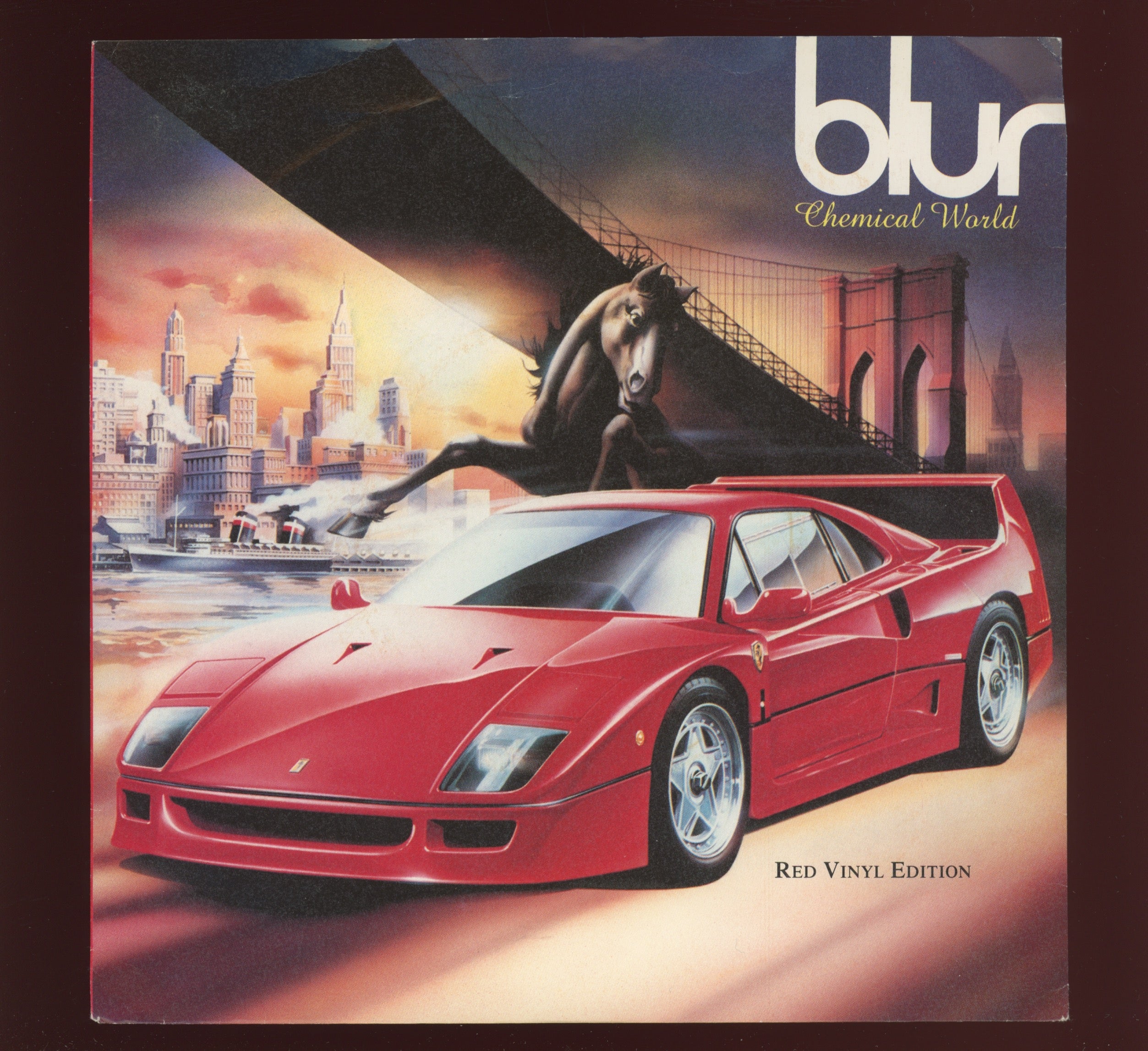 Blur - Chemical World on Food Red Vinyl UK 7" With Picture Sleeve