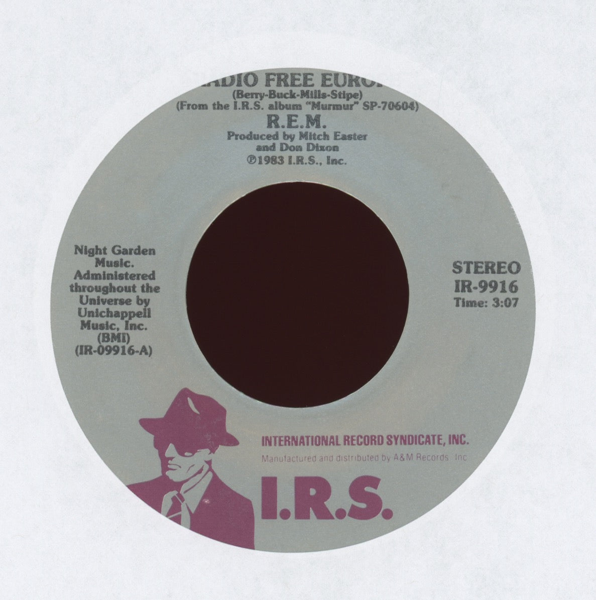 R.E.M. - Radio Free Europe on I.R.S. 45 With Picture Sleeve