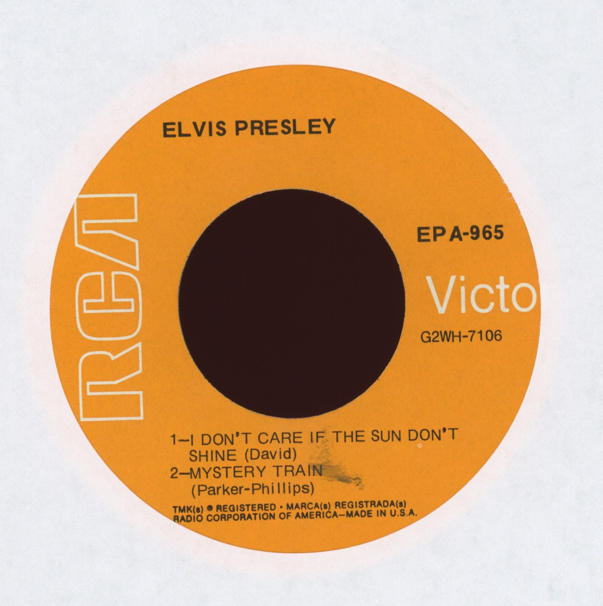 Elvis Presley - Any Way You Want Me on RCA EPA 965 Rare Orange Label EP 45 With Cover
