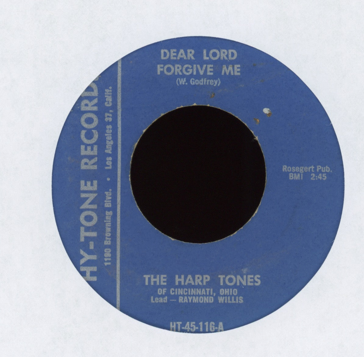 The Harp-Tones Of Cincinnati, Ohio - Dear Lord Forgive Me on Hy-Tone Gospel 45