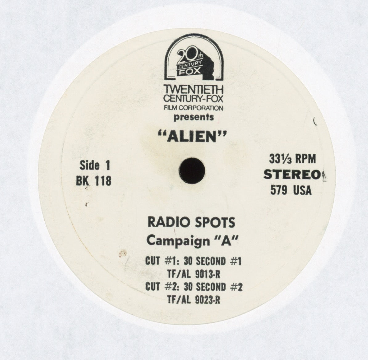 No Artist - "ALIEN" Radio Spots Campaign "A" on 20th Century Fox Promo