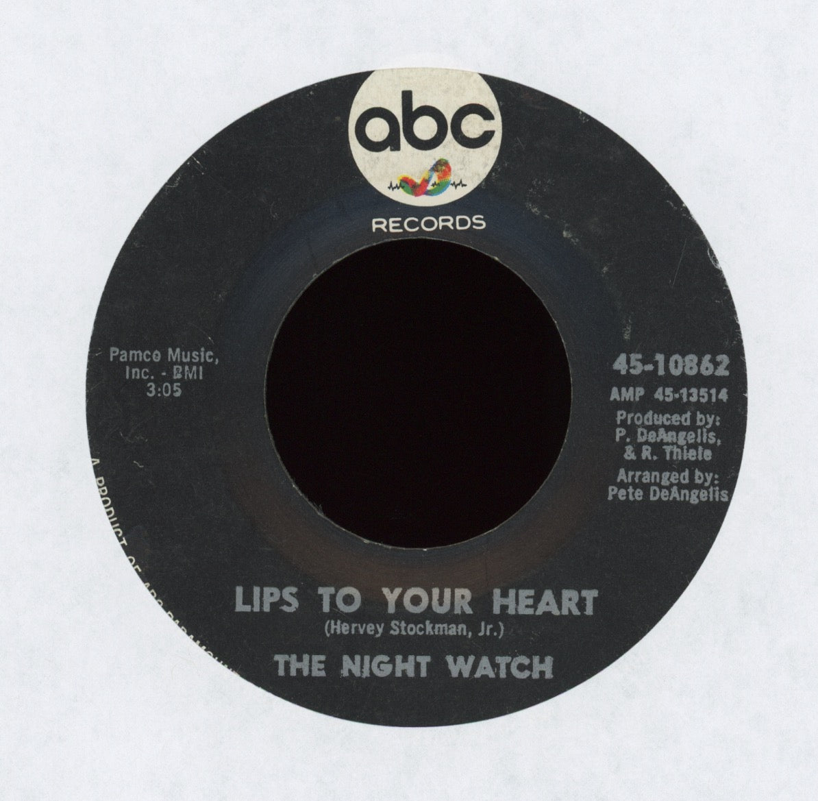 The Night Watch - Lips To Your Heart on ABC Northern Soul Garage 45