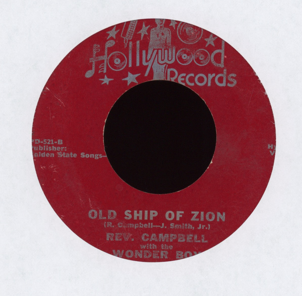 Rev. Campbell With the Wonder Boy - You Can't Hurry God on Hollywood Gospel 45