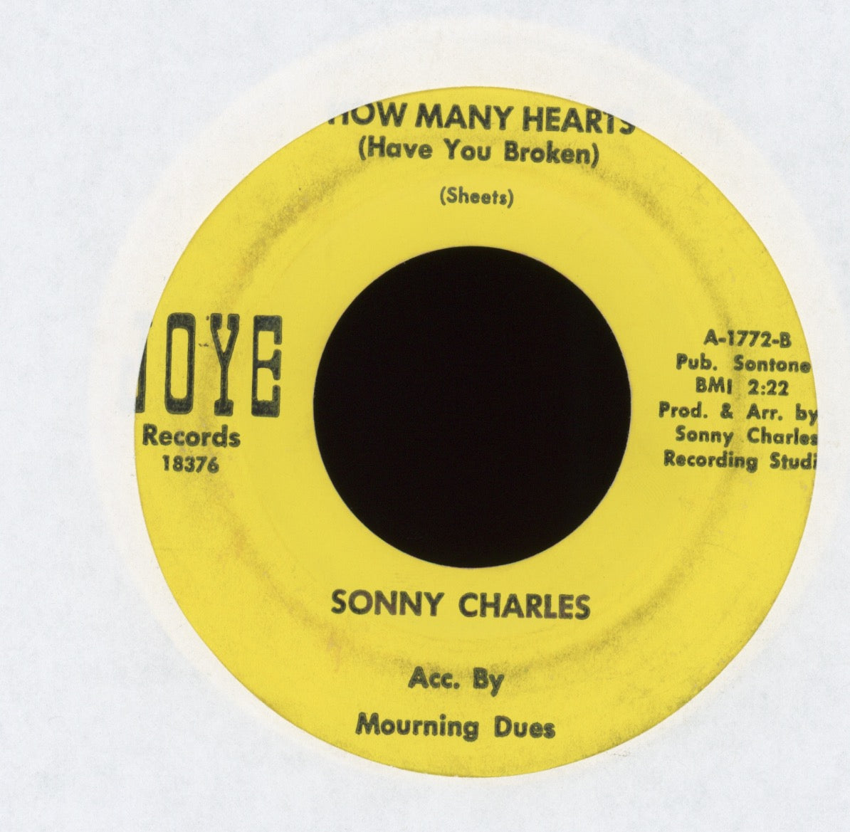 Sonny Charles - Kathy's Gone on JOYE Teen 45