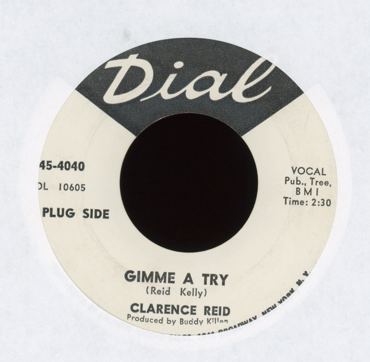 Clarence Reid - Gimme A Try on Dial Promo Soul Funk 45