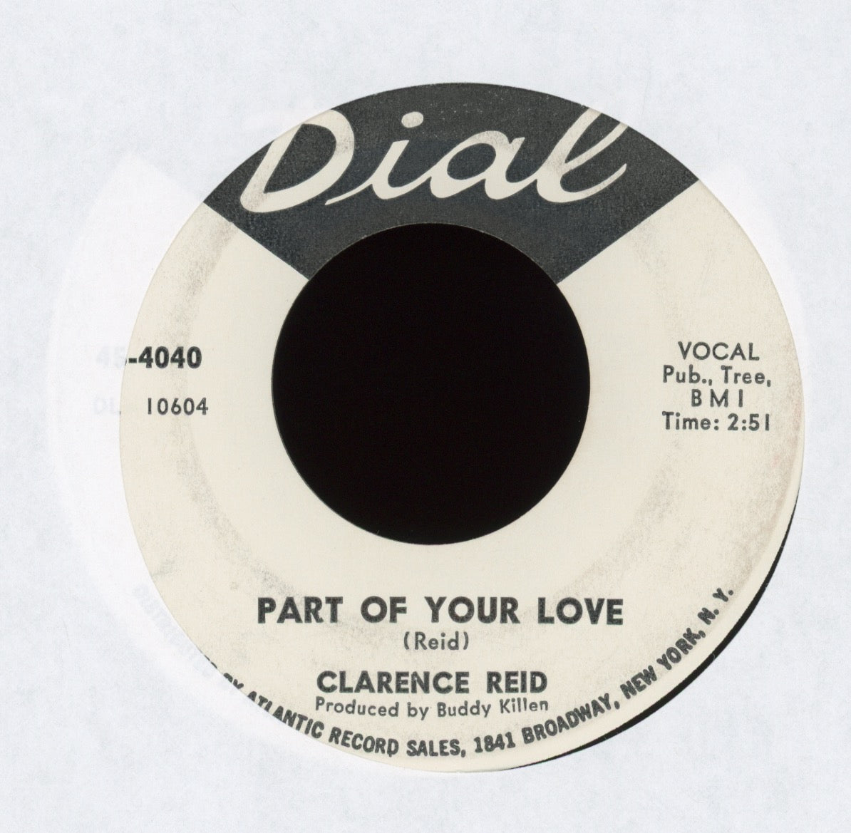 Clarence Reid - Gimme A Try on Dial Promo Soul Funk 45