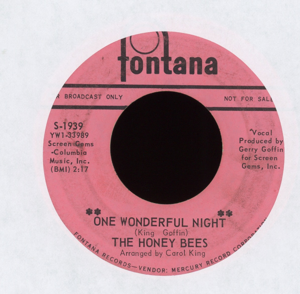 The Honey Bees - She Don't Deserve You on Fontana Promo Northern Soul Girl Group 45