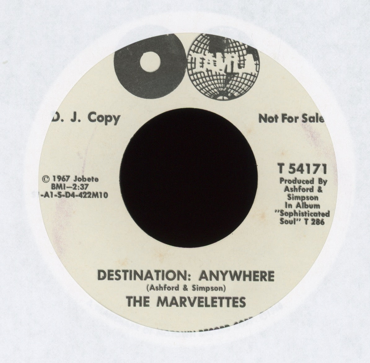 The Marvelettes - Destination: Anywhere on Tamla Promo Northern Soul 45