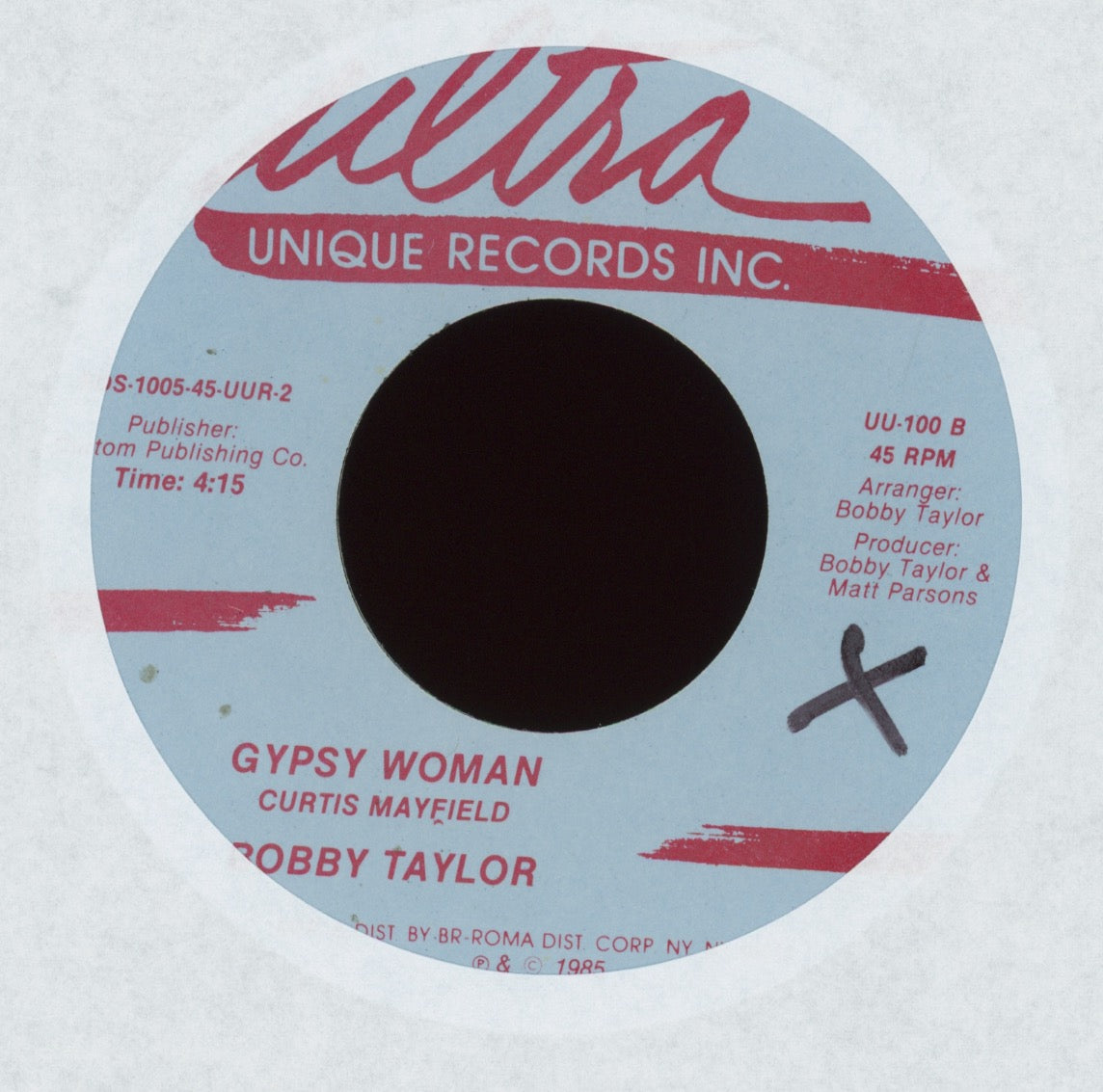 Bobby Taylor - Gypsy Woman on Ultra Soul 45