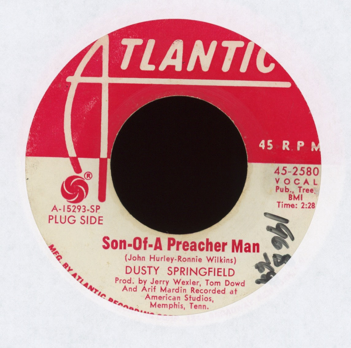 Dusty Springfield - Son-Of-A Preacher Man on Atlantic Promo Soul Funk 45