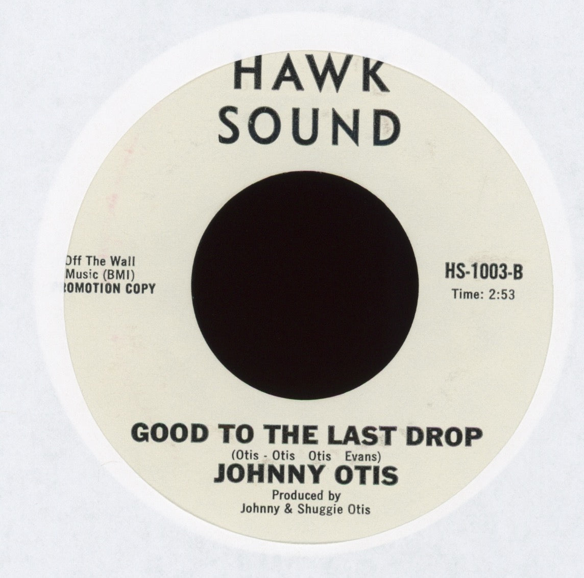 Johnny Otis - Jaws on Hawk Sound Promo Funk 45
