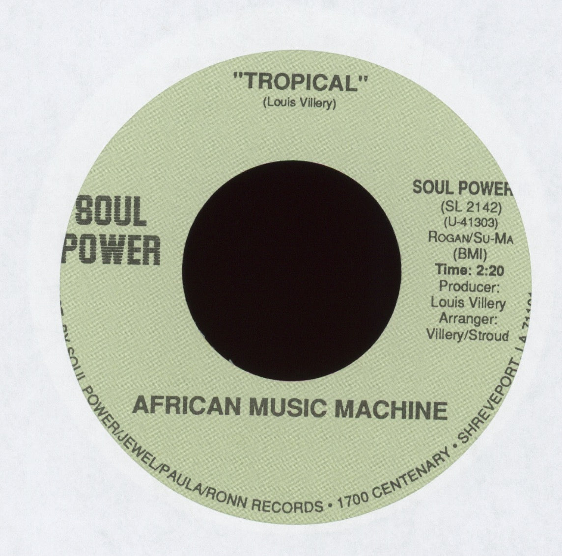 African Music Machine - A Girl In France on Soul Power Reissue Afro Funk 45