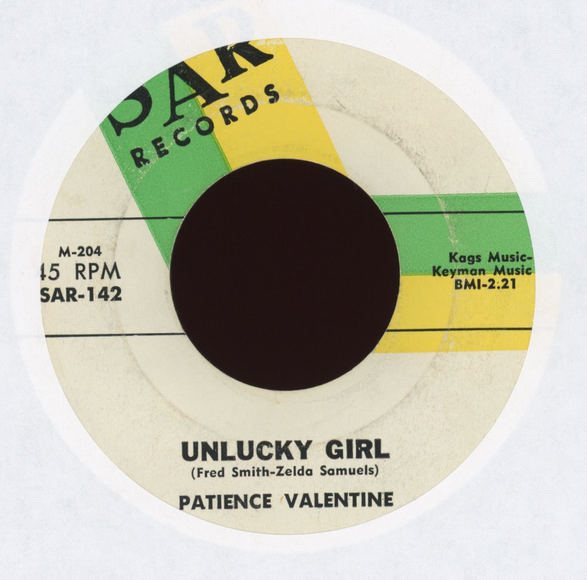 Patience Valentine - Unlucky Girl on SAR Northern Soul 45