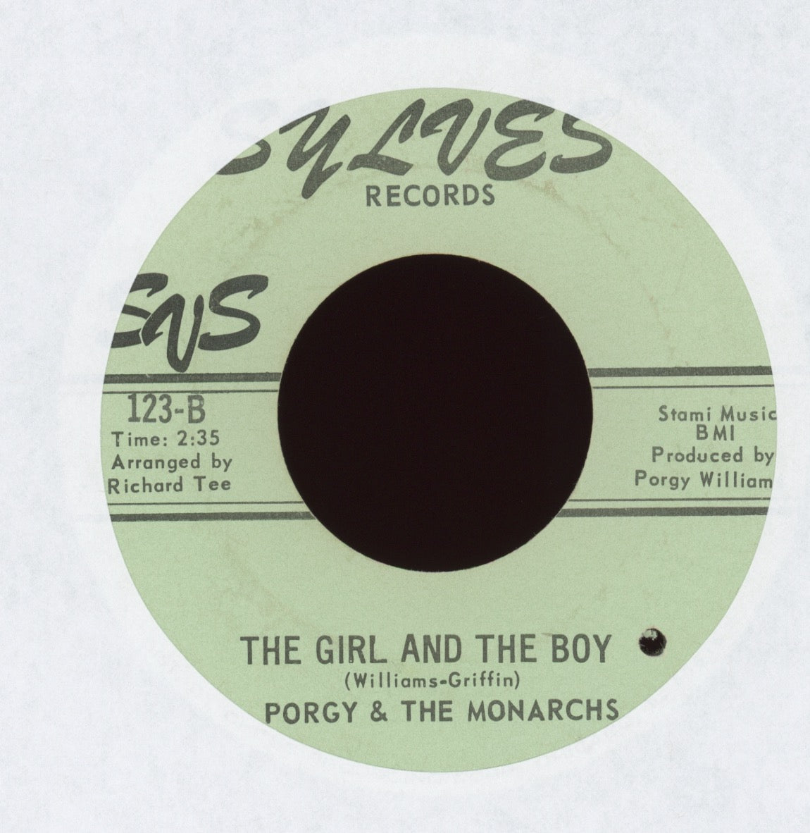 Porgy & The Monarchs - That's My Girl on Sylves Northern Soul 45