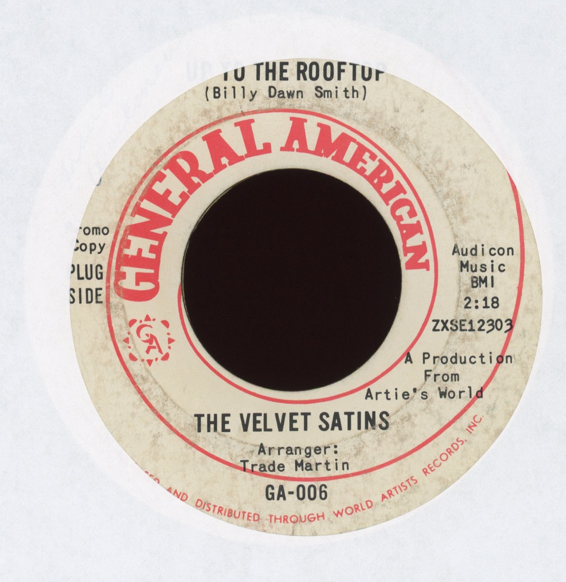 The Velvet Satins - Nothing Can Compare To You on General American Promo Northern Soul 45