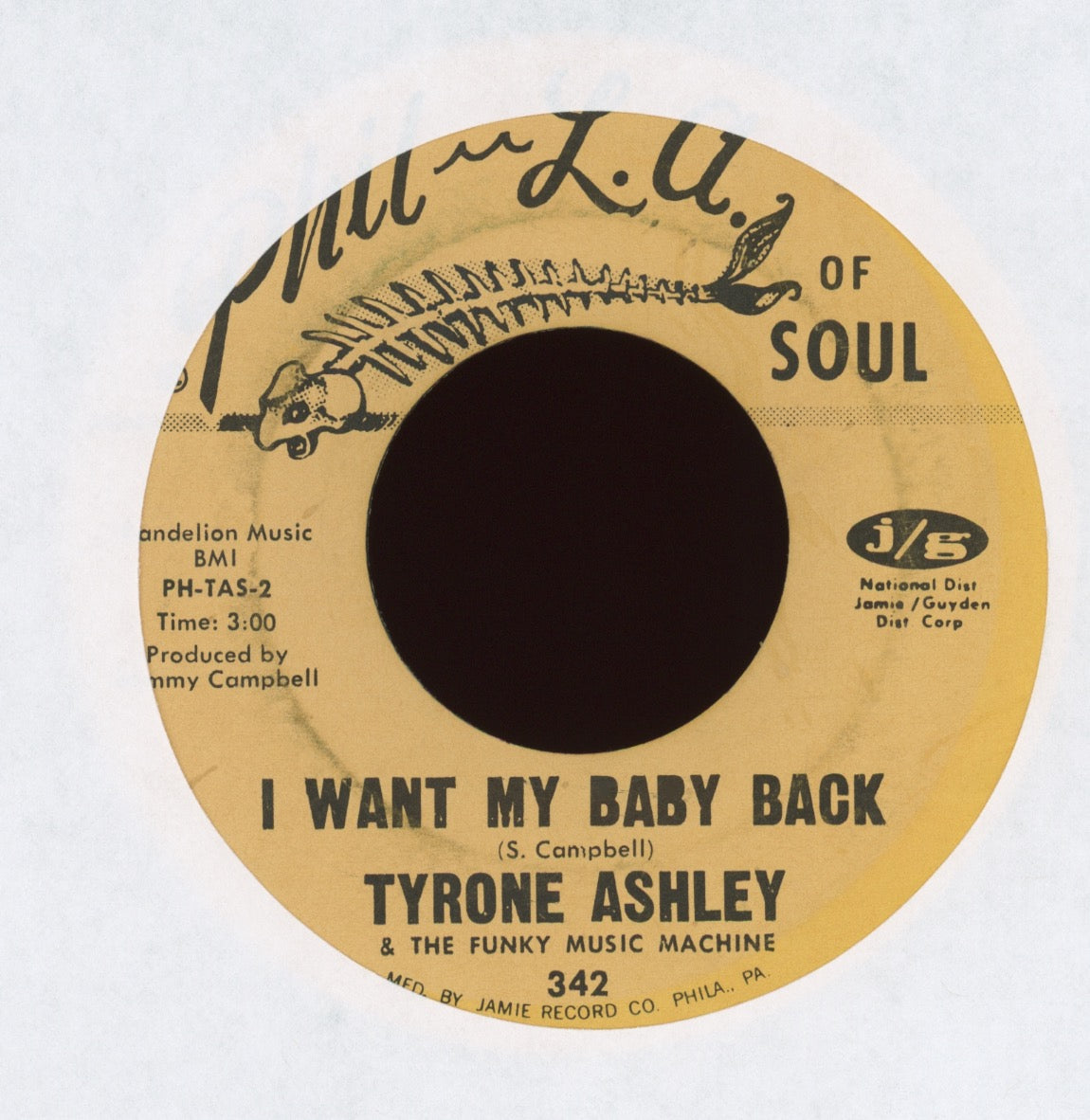 Tyrone Ashley - I Want My Baby Back on Phil L.A. of Soul Northern Soul 45