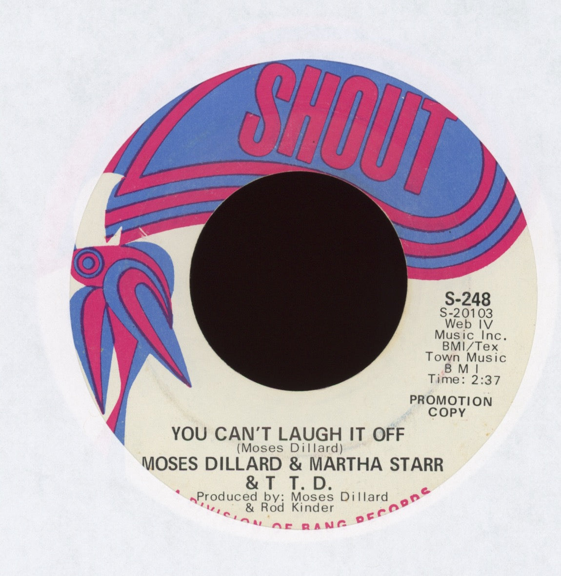Moses Dillard & Martha Starr - Cheating, Teasing And Misleading on Shout Promo 70's Soul 45