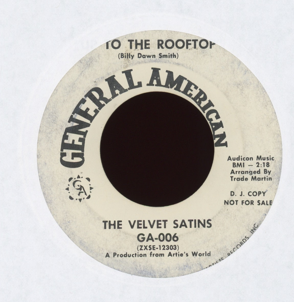 The Velvet Satins - Nothing Can Compare To You on General American Promo Northern Soul 45