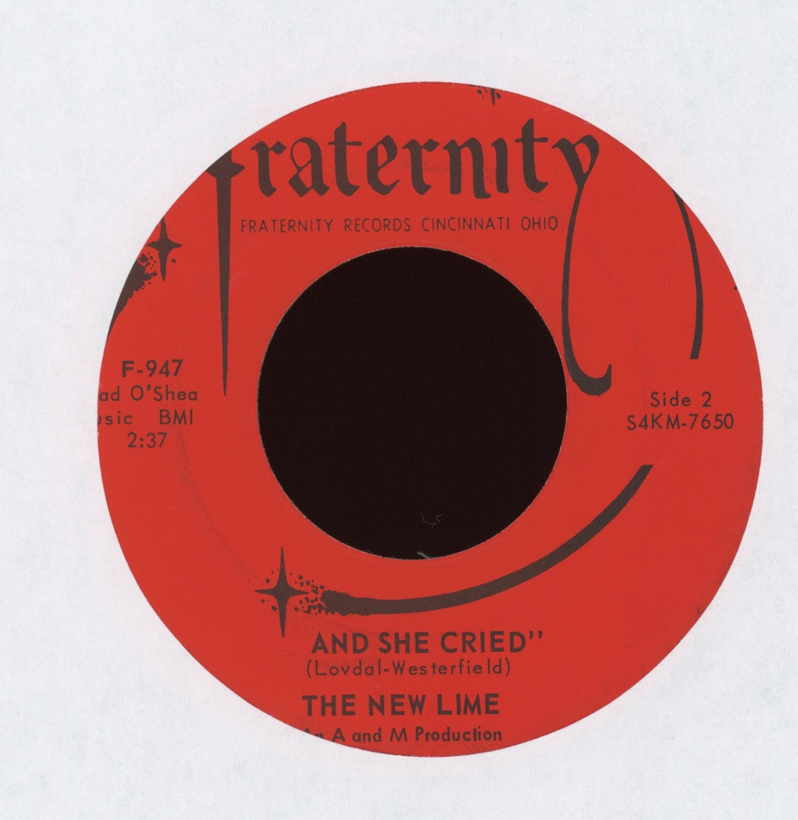 The New Lime - Whenever I Look In Her Eyes on Fraternity Garage 45