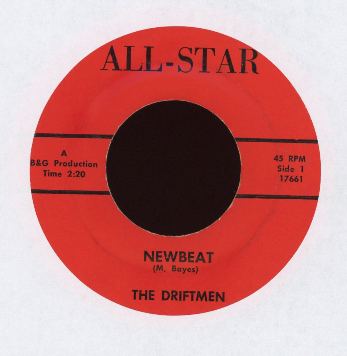 The Driftmen - Newbeat / Church Keyes on All Star Obscure Rite Press Instro Surf 45