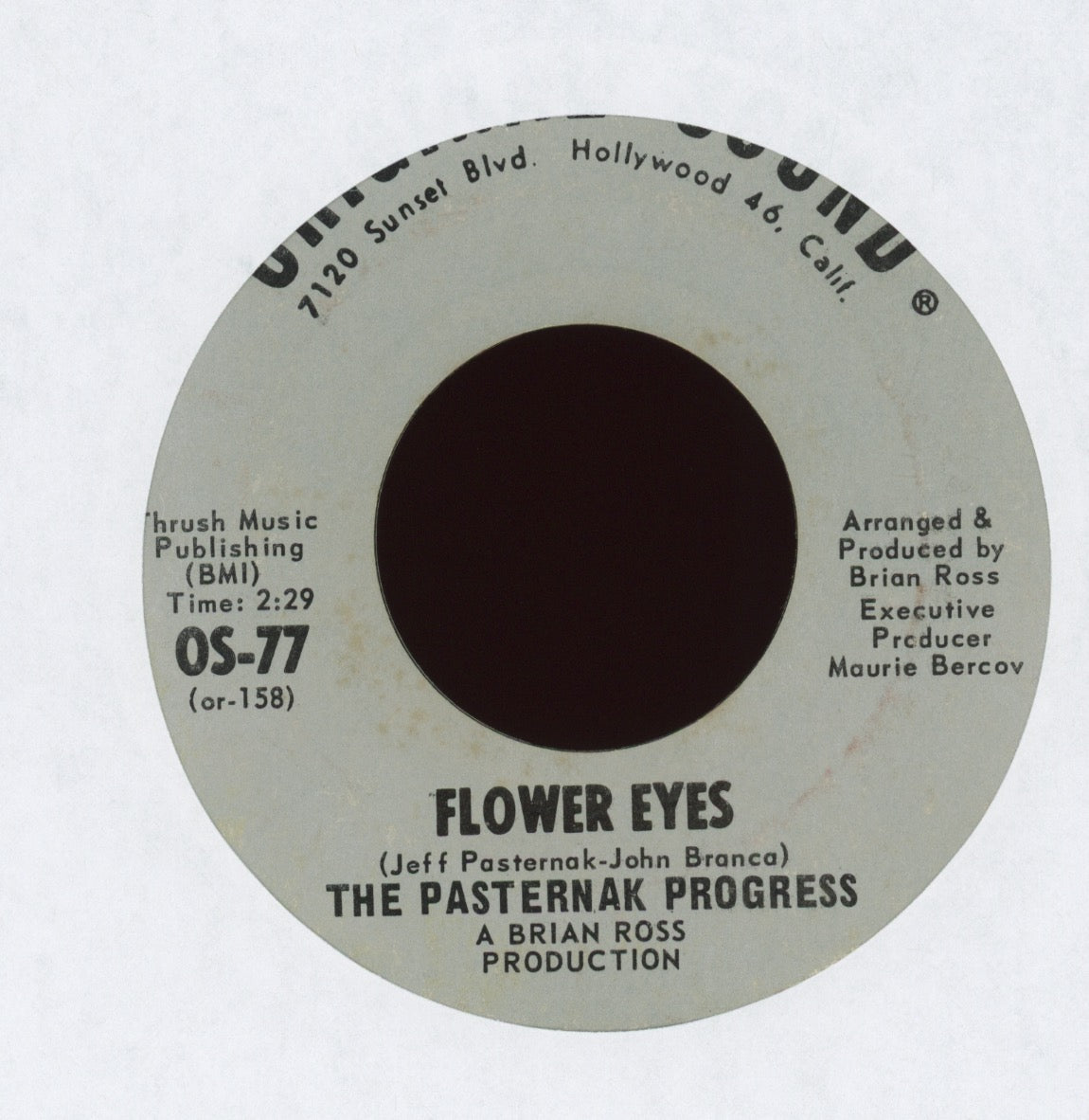 The Pasternak Progress - Cotton Soul on Original Sound Psych Rock 45