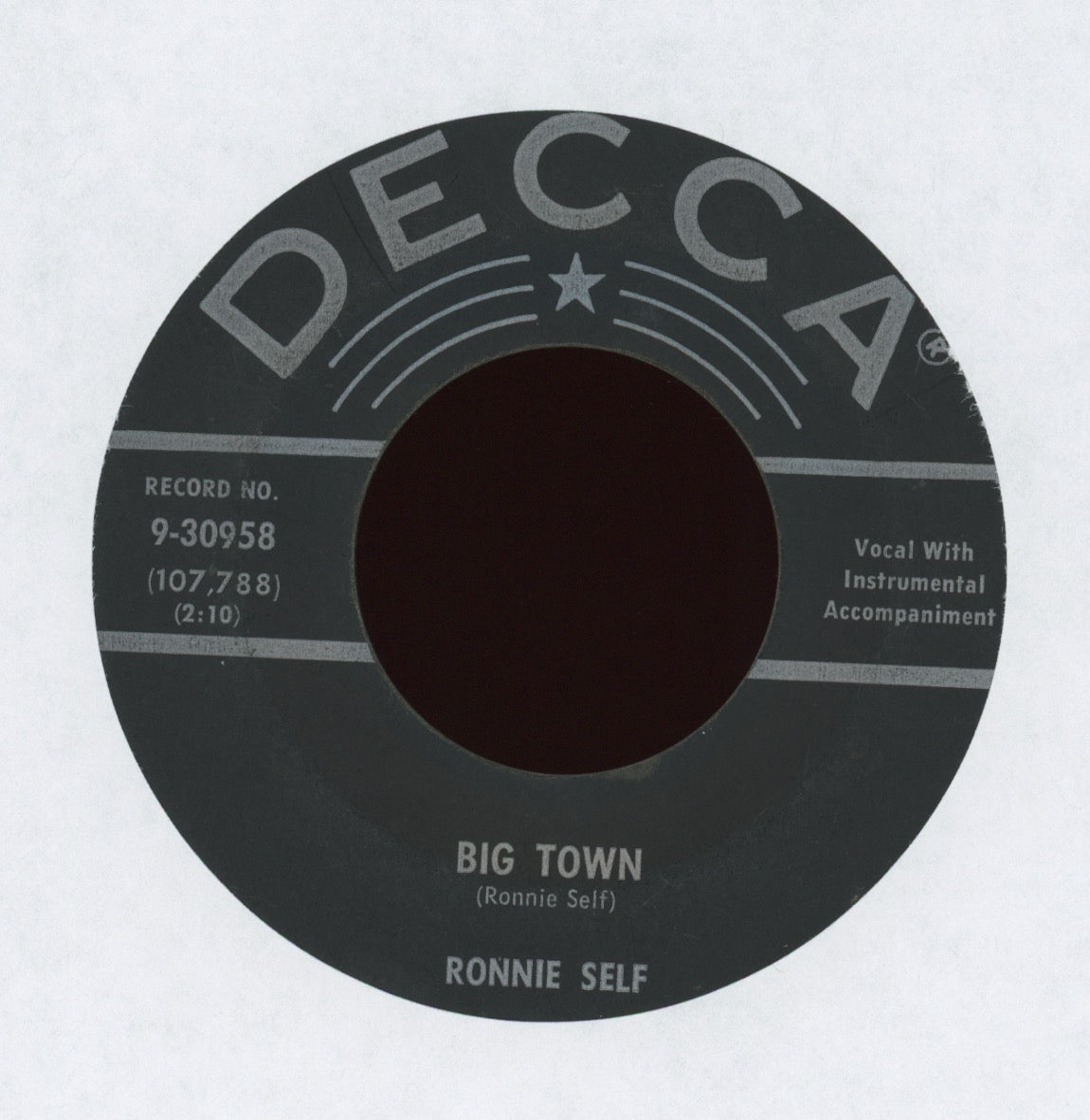 Ronnie Self - Big Town on Decca Rockabilly 45