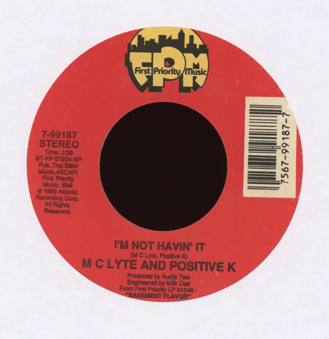 MC Lyte - I'm Not Havin' It on First Priority Music Rap 45