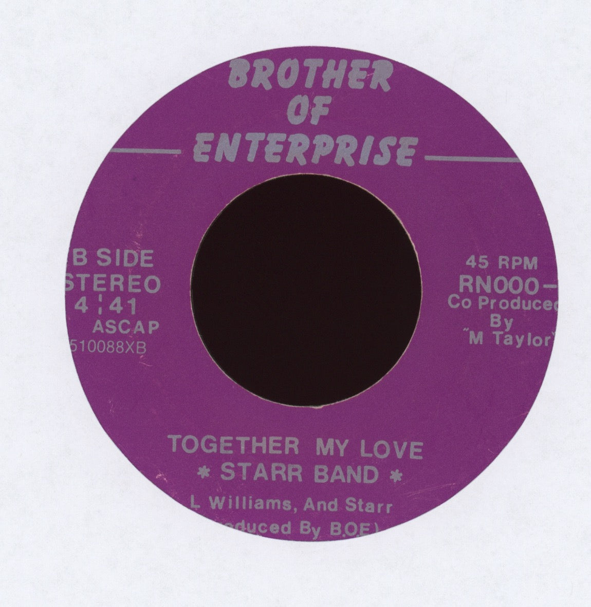 Starr Band - Party Breaker on Brother of Enterprise Modern Soul Boogie 45
