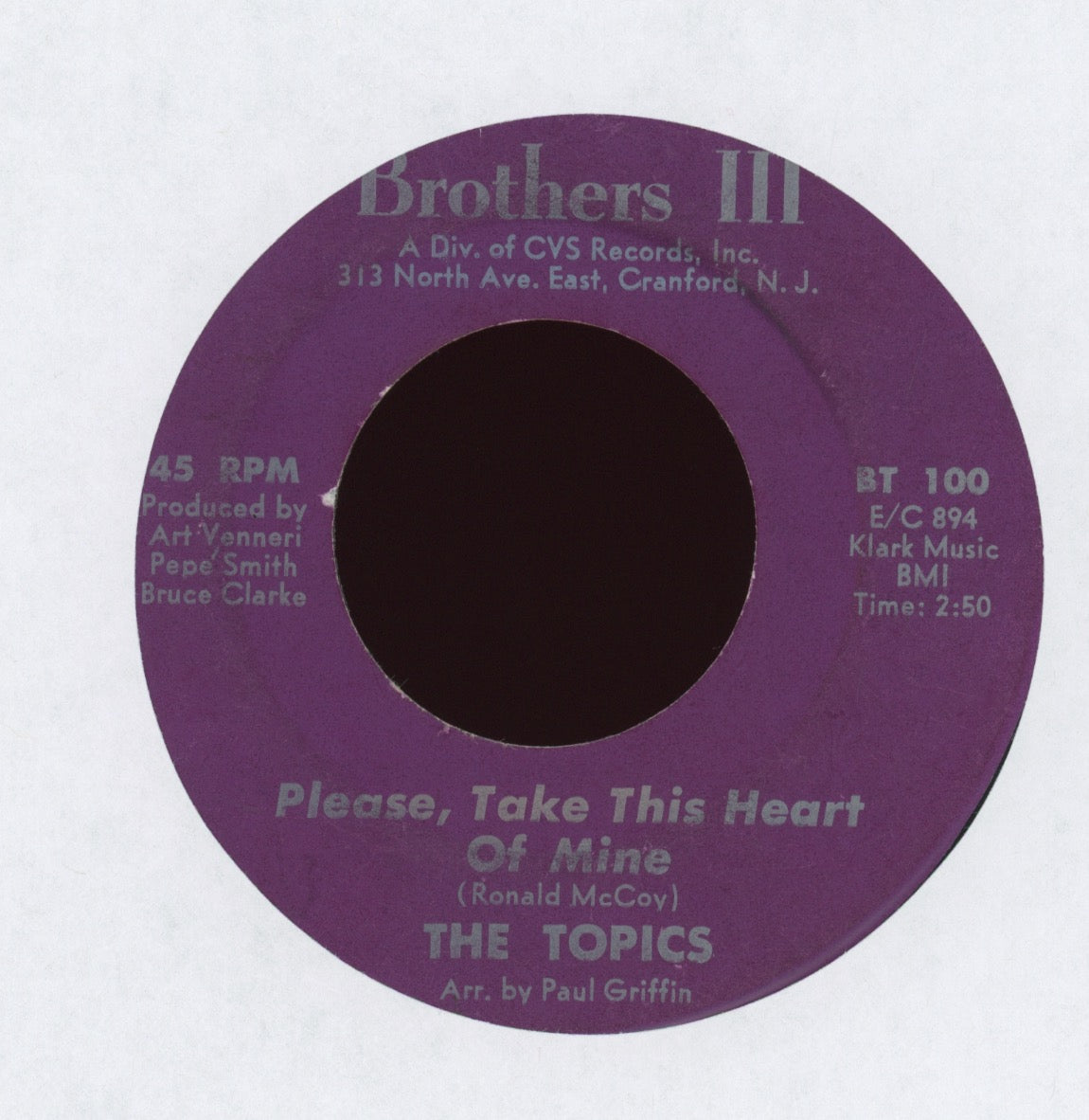 The Topics - All Good Things Must End on Brothers III Sweet Soul 45