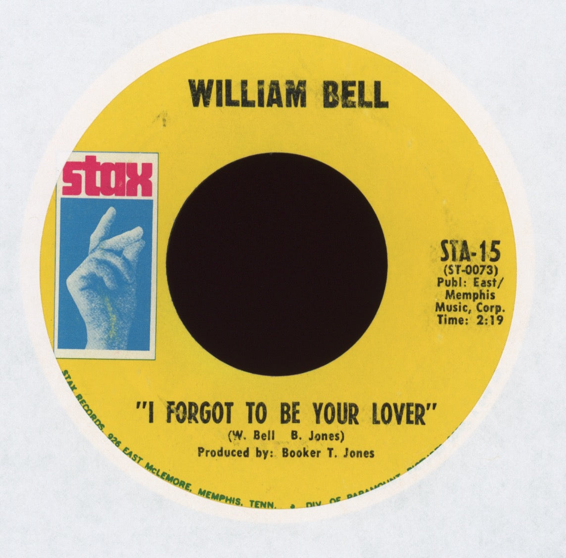 William Bell - I Forgot To Be Your Lover on Stax Soul 45 Samples