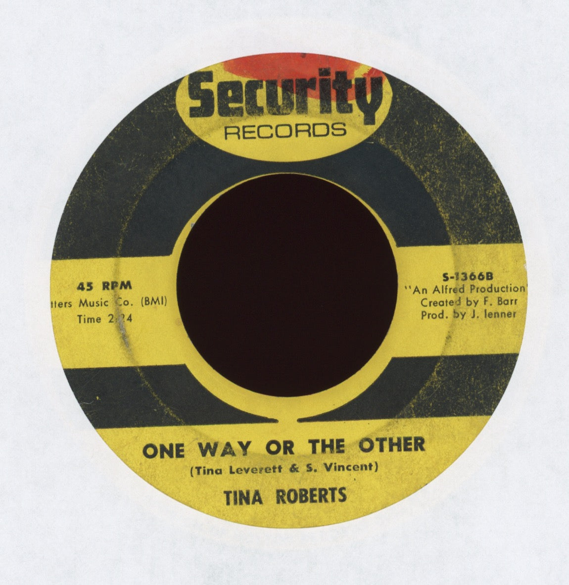 Tina Roberts - Can't Stand Too Much Pain on Security Northern Soul 45