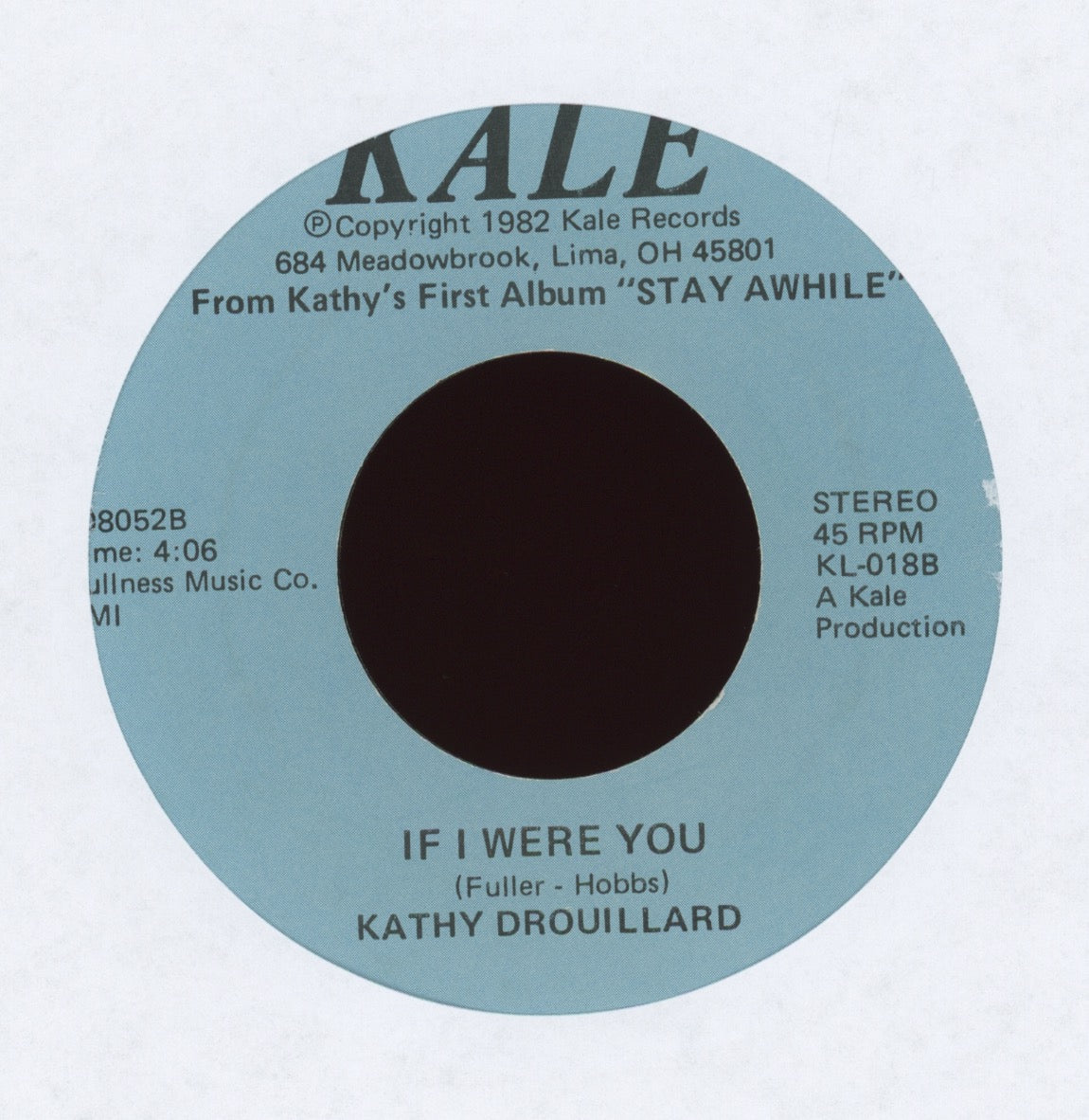 Kathy Drouillard - If I Were You on Kale Modern Soul 45