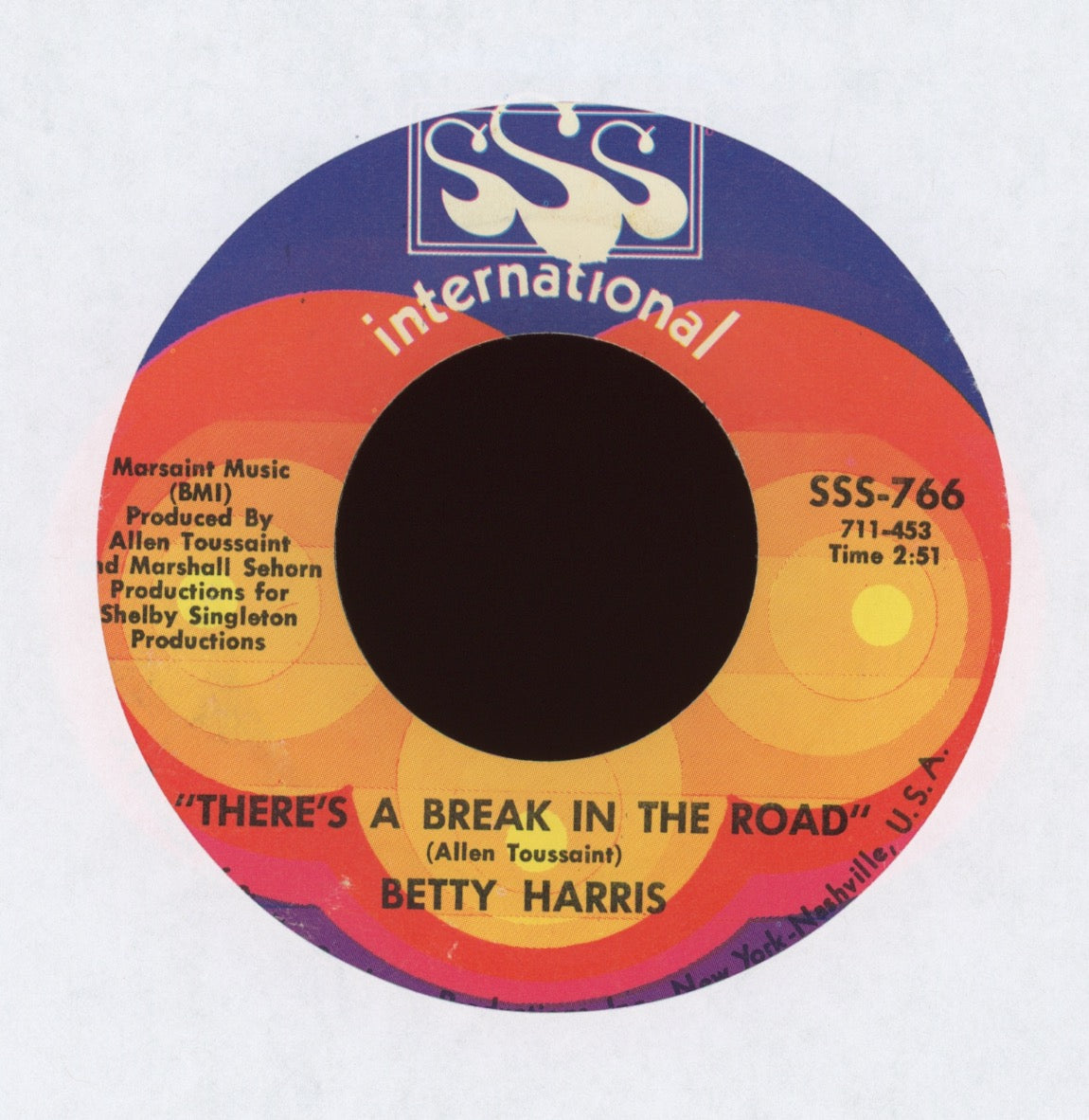 Betty Harris - There's A Break In The Road on SSS International Funk 45 Breaks